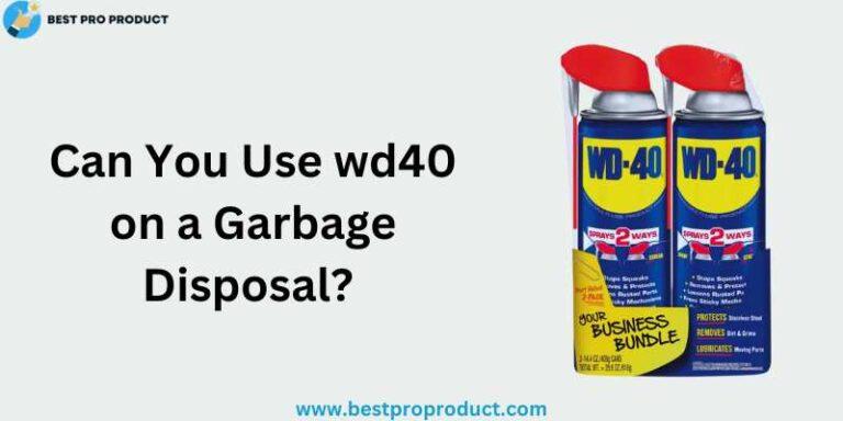Can You Use wd40 on a Garbage Disposal?
