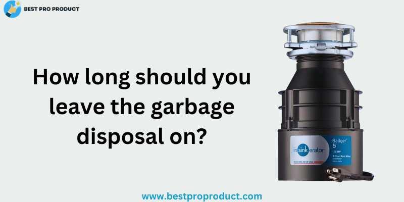 How long should you leave the garbage disposal on?