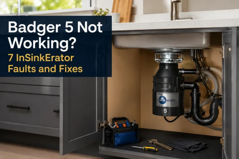 Badger 5 not working under a kitchen sink